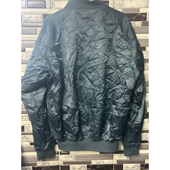 Vintage Cardinal Navy Blue White Bomber Varsity Style Jacket Size M Snap Buttons - Picture 5 of 6